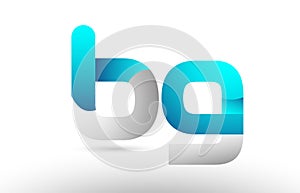 grey blue alphabet letter bg b g logo 3d design photo