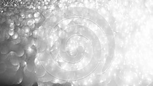 Grey Bokeh Background, White Light blur Abstract Festive Card Silver Sparkle Celebrate Blurry Backdrop, Bling Diamond Spark