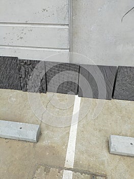 Grey brick tiles photo