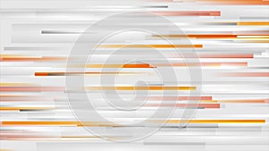 Grey and bright orange stripes abstract tech motion background