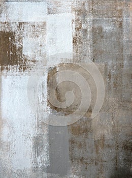 Grey and Brown Abstract Art Painting