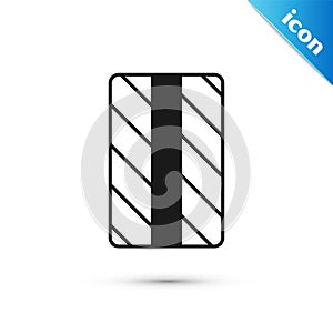 Grey Car tire wheel icon isolated on white background. Vector