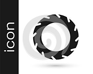 Grey Car tire wheel icon isolated on white background. Vector Illustration