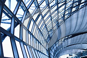 Grey ceiling of office building