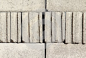A pile of cement block