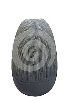 Grey ceramic vase