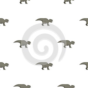Grey ceratopsians dinosaur pattern seamless