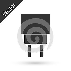 Grey Charger icon isolated on white background. Vector