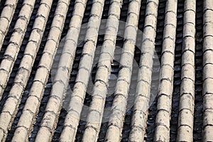 Grey Chinese temple roof