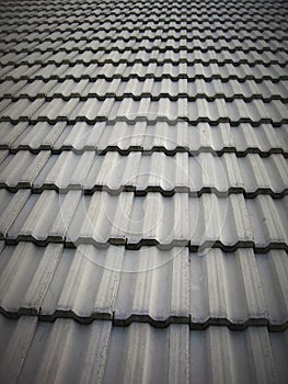 Grey clay tile roof