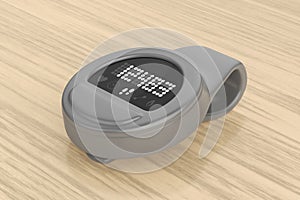 Grey clip-on fitness tracker
