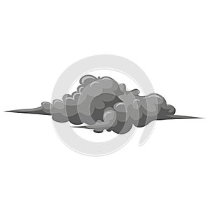 Grey Cloud Dark Cloud Vector Flat Design Illustration