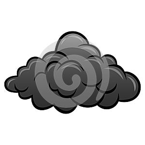 Grey Cloud Dark Clouds Vector Illustration Doodle Drawing