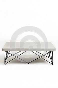 Grey coffee table with a black frame