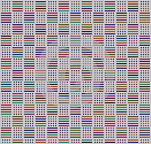 The Grey and Colorful Rectangle Pattern Wallpaper