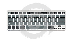 Grey Computer Keyboard, Modern Technology Input, vector design Generative AI