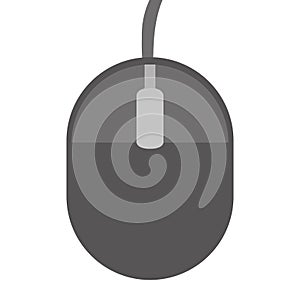 grey computer mouse , illustration