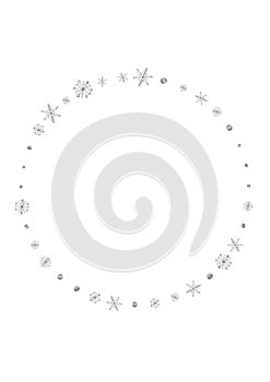 Grey Confetti Background White Vector. Metal Dot Christmas. Luminous Snowfall Illustration