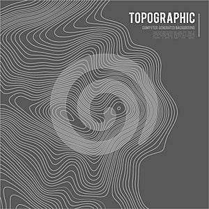 Grey contours vector topography. Geographic mountain topography vector illustration. Topographic pattern texture. Map on