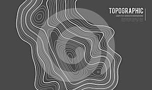 Grey contours vector topography. Geographic mountain topography vector illustration. Topographic pattern texture. Map on