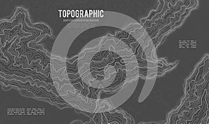 Grey contours vector topography. Geographic mountain topography vector illustration. Topographic pattern texture. Map on