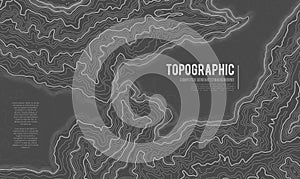 Grey contours vector topography. Geographic mountain topography vector illustration. Topographic pattern texture. Map on