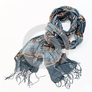 Grey cotton scarf