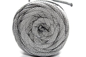 Grey cotton woolen ball string macrame