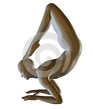 Grey 3d maneken yoga poses photo