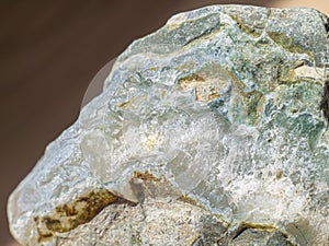 Grey and dark multicolored Agate, transparent quartz and Corallites, Natural treasure. photo