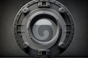 grey dark viewport with portholes on dark background industrial modern 4.0