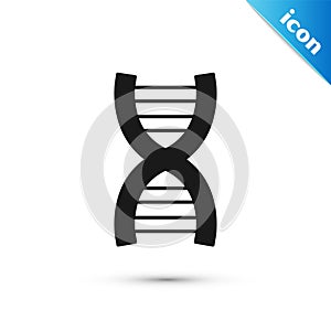 Grey DNA symbol icon isolated on white background. Vector