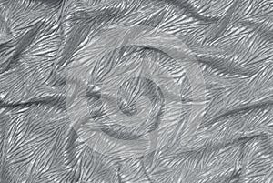 Grey drapery fabric, textured backgrounds has silvery colour
