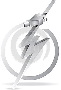 Grey electric plug