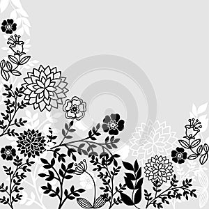 Grey floral patterns