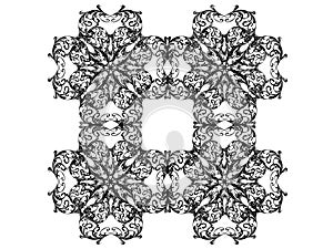 Grey flower fantasy frame abstract background