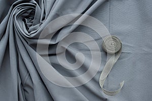 grey folds fabric with cloth