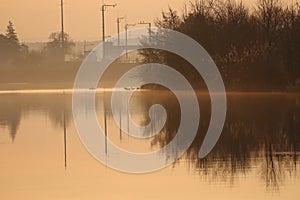 Morning calm at the Barrage
