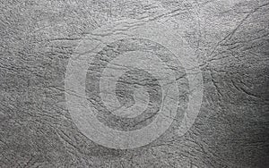Grey genuine leather texture or background