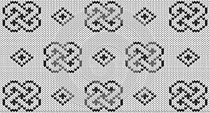 Grey geomatric knitting pattern, Festive Sweater Design.
