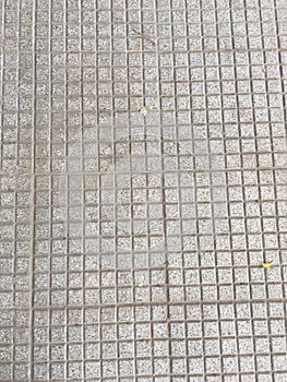 Grey geometric parttern of a sidewalk