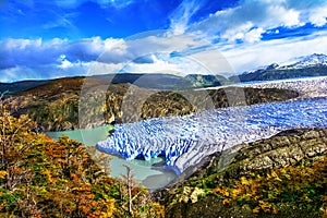 Grey Glacier,Patagonia, Chile,Patagonian Ice Field, Cordillera d photo