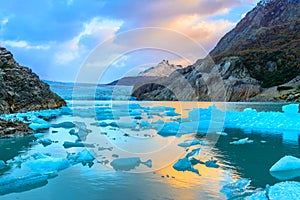 Grey Glacier, Patagonia, Chile, Southern Patagonian Ice Field, Cor