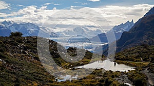 Grey Glacier in the Southern Patagonian Ice Field on the Torres del Paine hike in Chile.