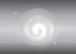 Grey with glowing light ray beam abstract background