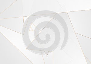 Grey and golden tech abstract low poly background