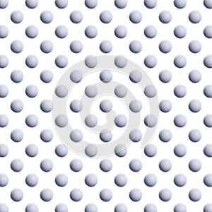 Grey Gray Golf Balls White Background Pattern
