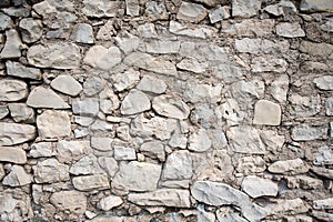 Grey hand built stone wall