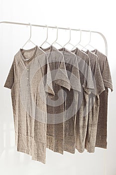 Grey henley shirt casual style