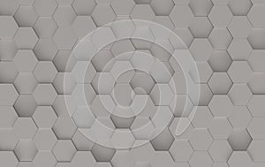 Grey Hexagon Background Texture. 3d render